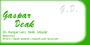 gaspar deak business card